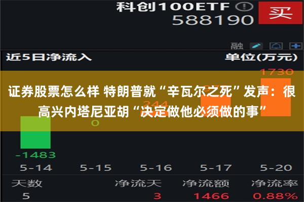 证券股票怎么样 特朗普就“辛瓦尔之死”发声：很高兴内塔尼亚胡